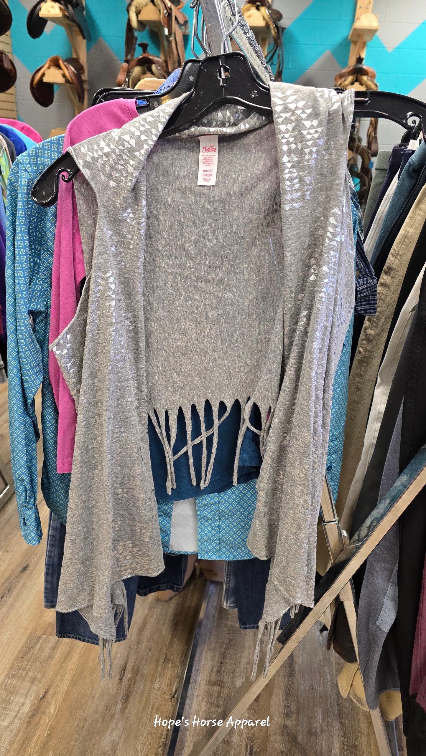 Girls Fringe Vest, med/large