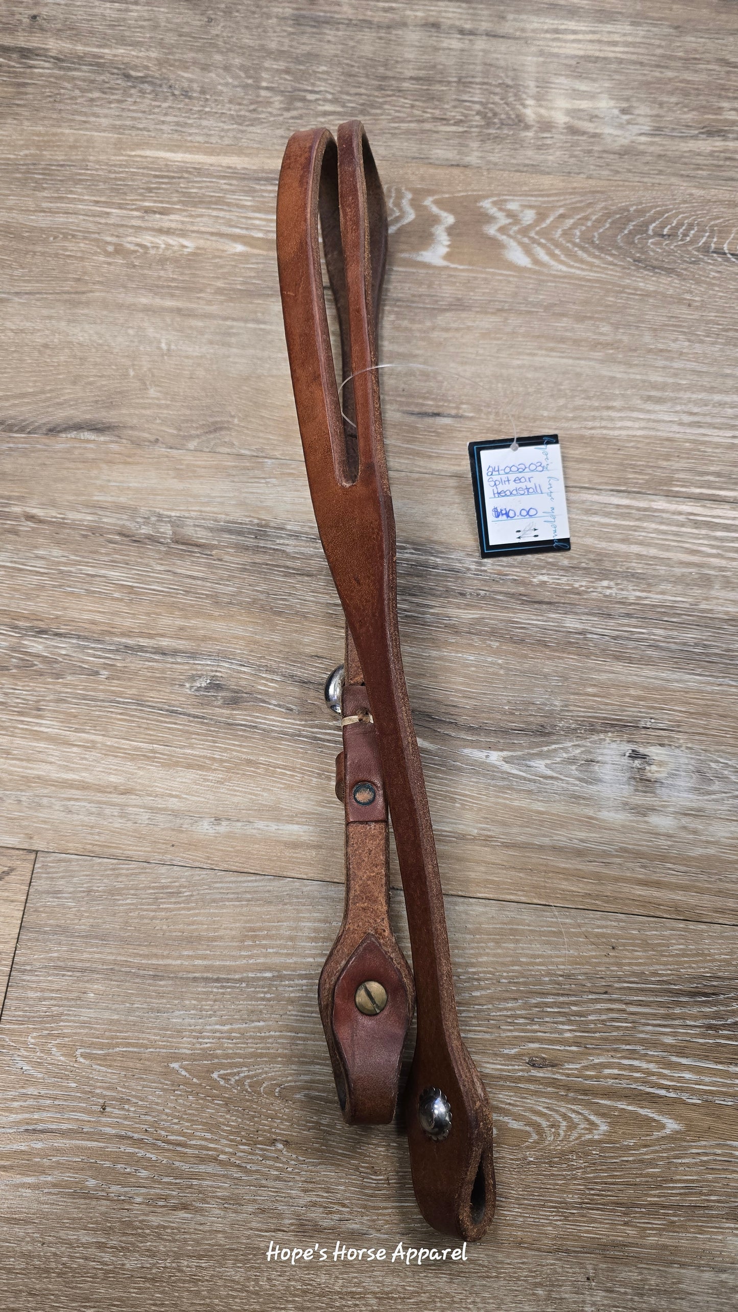 Harness Leather Slit Ear headstall