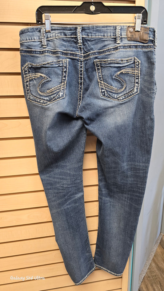 Silver Skinny Jeans