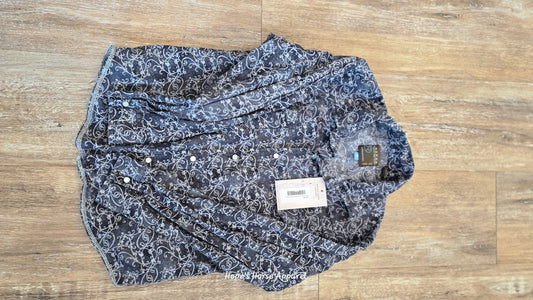 Black paisley Roper Western Shirt, Medium