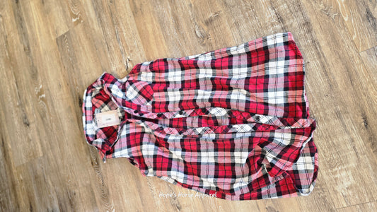 Flannel Sleeveless shirt, Small