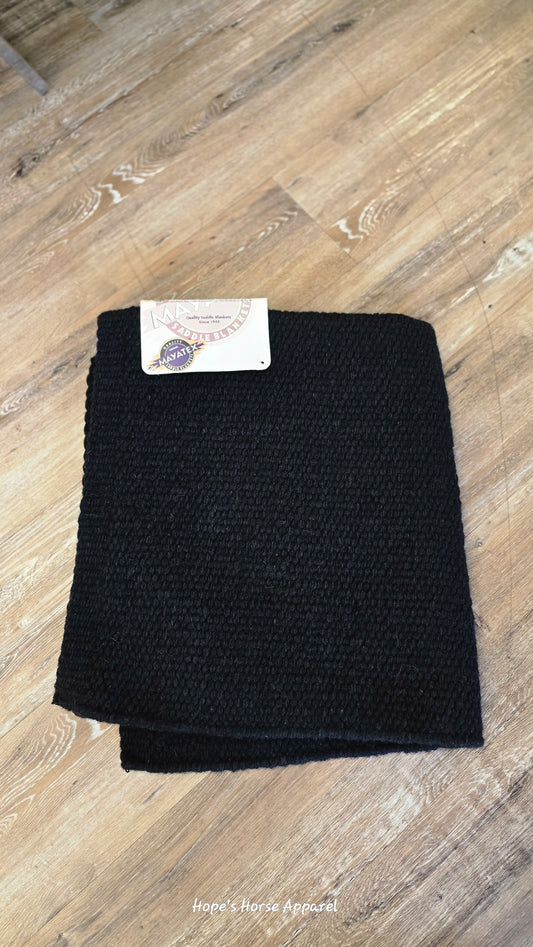 Black Maytex Wool Saddle Blanket
