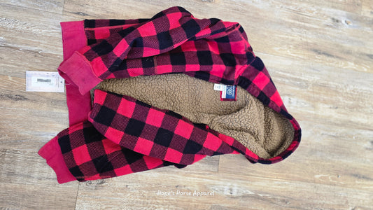 Red Plaid Children's Place Flannel Jacket, Medium