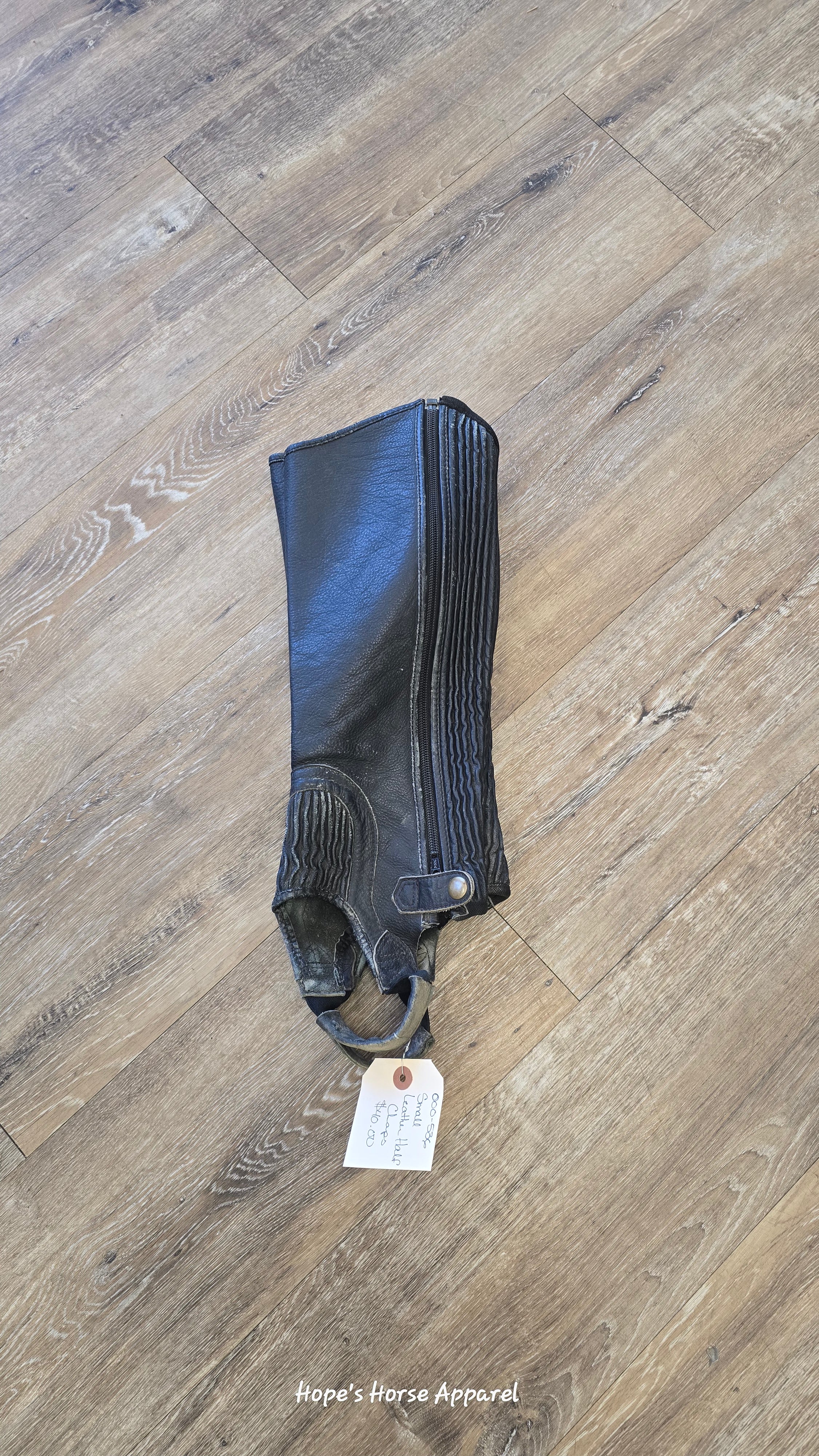 Leather Half Chaps, Small