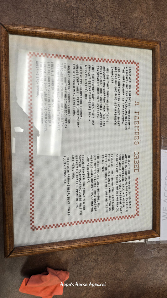 Farmers creed