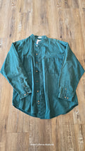 Green  Men's Western Shirt, Large