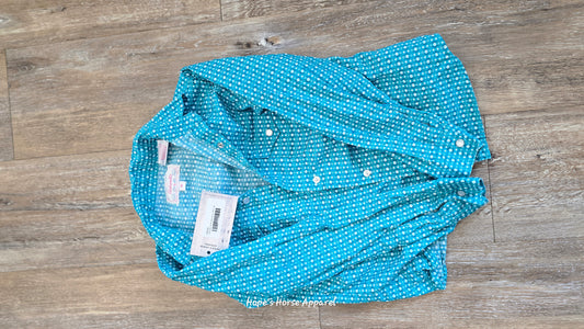 Turquoise Panhandle Western Shirt, Medium