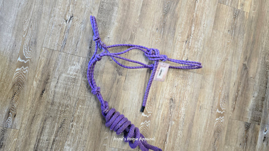 Purple  Rope Halter & Lead