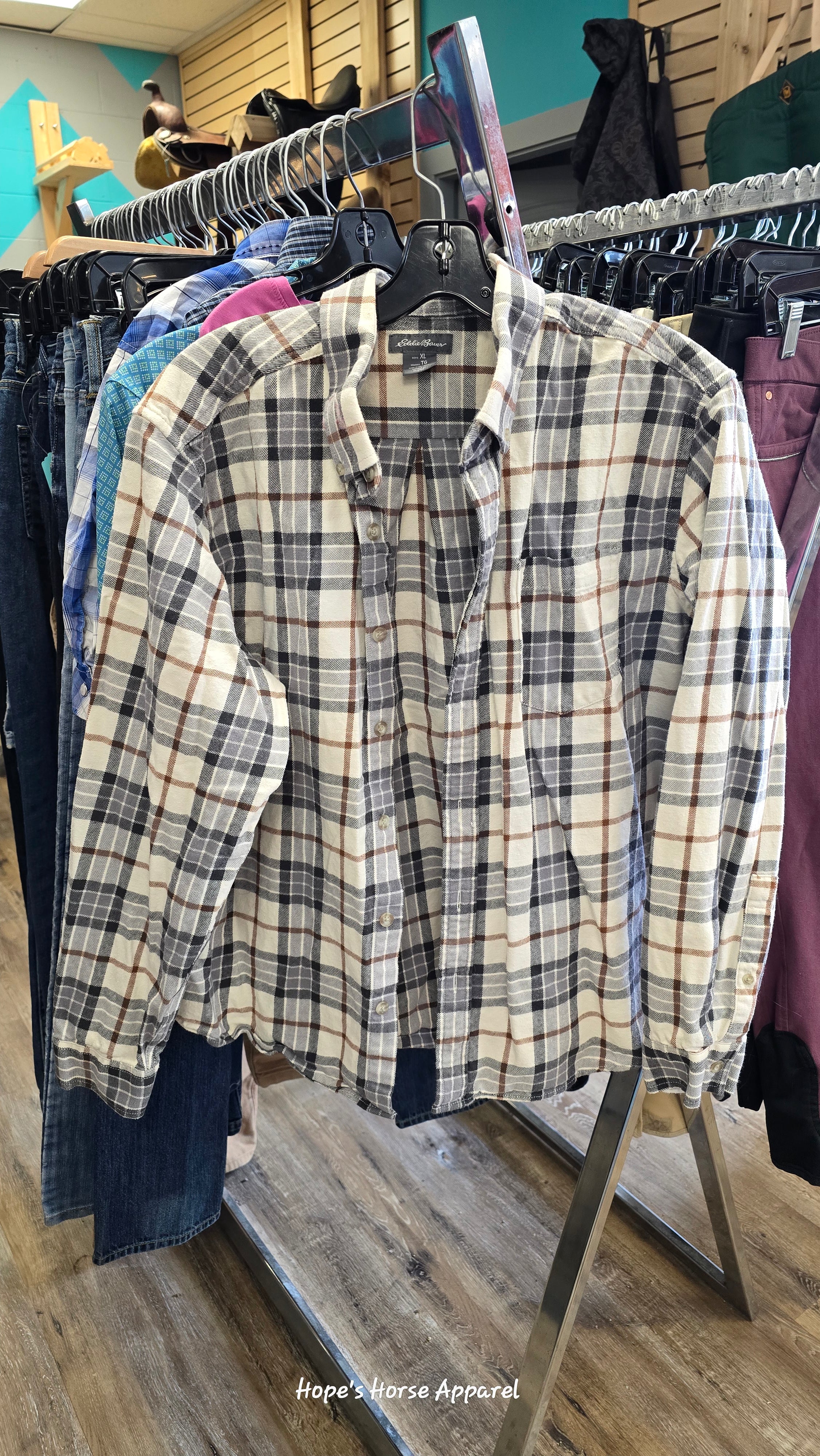 Ladies Flannel Top, XL
